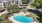 a swimming pool in a backyard