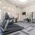 a gym with treadmills