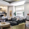 lounge area with modern decor and ample seating